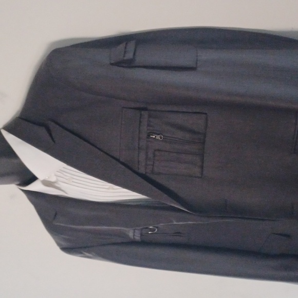 LANZINO UTILITARIAN Grey Blazer, XXL - Big & Tall - Picture 7 of 11